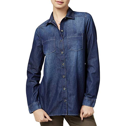 Juniors' Project 28 Cotton Denim Shirt